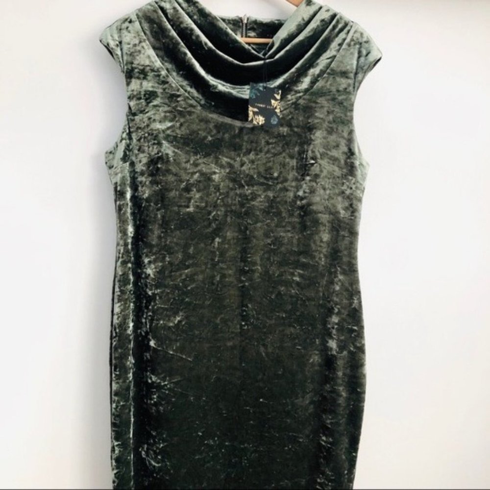 NWOT Forest Lily | Dress Cowl Neck Crushed Velvet